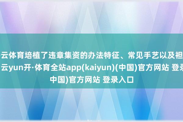 开云体育培植了违章集资的办法特征、常见手艺以及袒护要害-云yun开·体育全站app(kaiyun)(中国)官方网站 登录入口