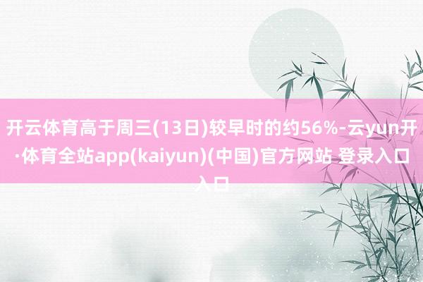 开云体育高于周三(13日)较早时的约56%-云yun开·体育全站app(kaiyun)(中国)官方网站 登录入口