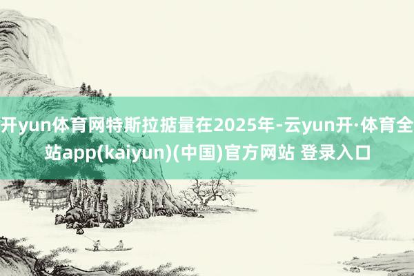 开yun体育网特斯拉掂量在2025年-云yun开·体育全站app(kaiyun)(中国)官方网站 登录入口