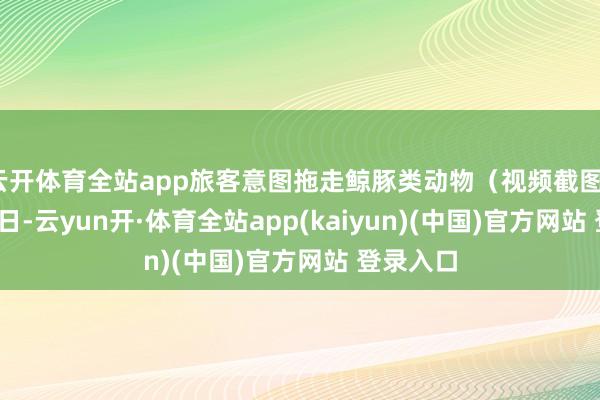 云开体育全站app旅客意图拖走鲸豚类动物(视频截图)12月23日-云yun开·体育全站app(kaiyun)(中国)官方网站 登录入口